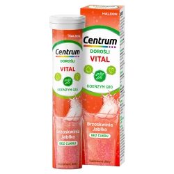 Centrum Vital Dorośli, 20 tabletek musujących, smak brzoskwiniowo-jabłkowy