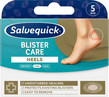 Plastry Salvequick Care Heels, na pęcherze, 5 sztuk