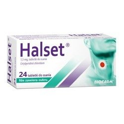 Halset, na gardło, 24 tabletki do ssania