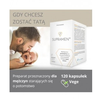 Supramen, dla mężczyzn, wsparcie płodności, 120 kapsułek