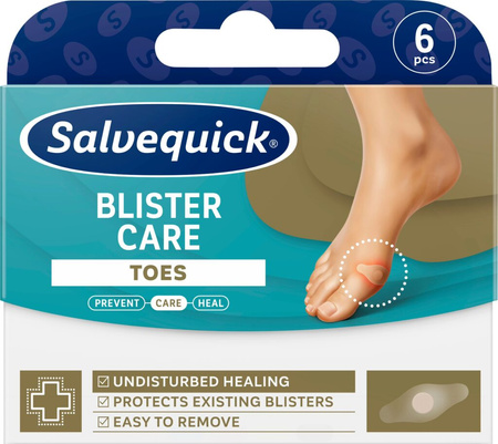 Plastry Salvequick Care Toes, na pęcherze, 6 sztuk