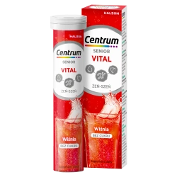 Centrum Vital Senior, 20 tabletek musujących, smak wiśniowy