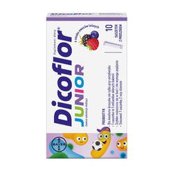 Dicoflor Junior, saszetki z proszkiem o smaku owoców leśnych, 10 sztuk