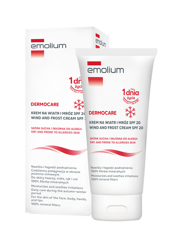 Emolium Dermocare, krem na wiatr i mróz SPF 20, 75 ml