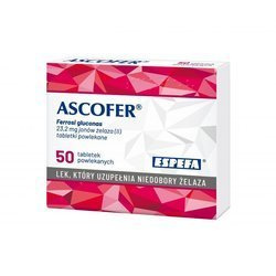 Ascofer, żelazo, 50 tabletek 